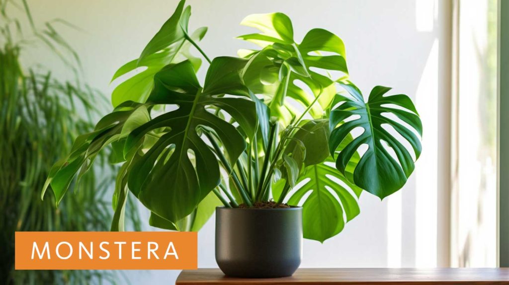 Monstera mit braunen Flecken